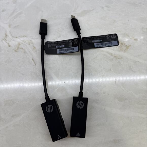 HP USB-C to RJ45 Adapter Dongle, 855474-001 918779-001 RTL8153-03 Lot Of 2 - Picture 1 of 5